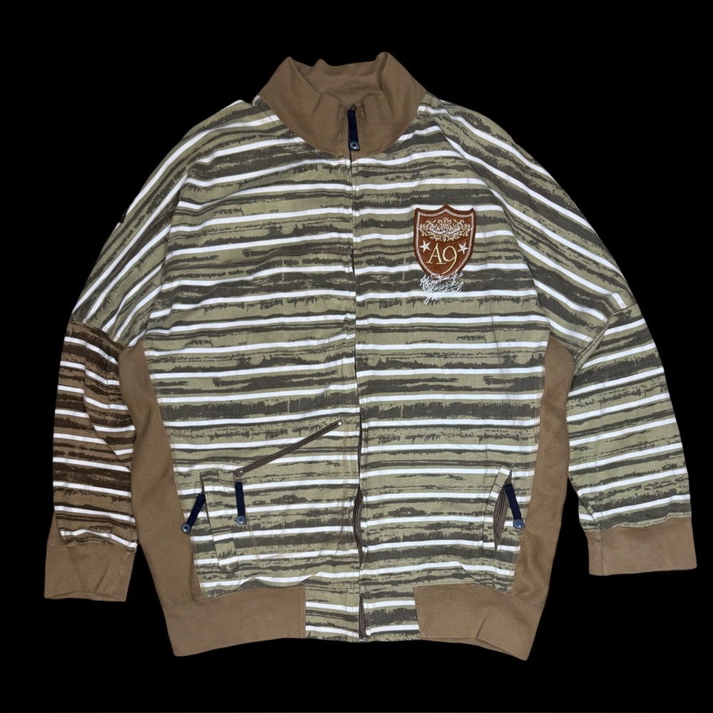 Akademiks Men's Sweater Vintage Y2K Embroidered Patchwork Baggy Streetwear